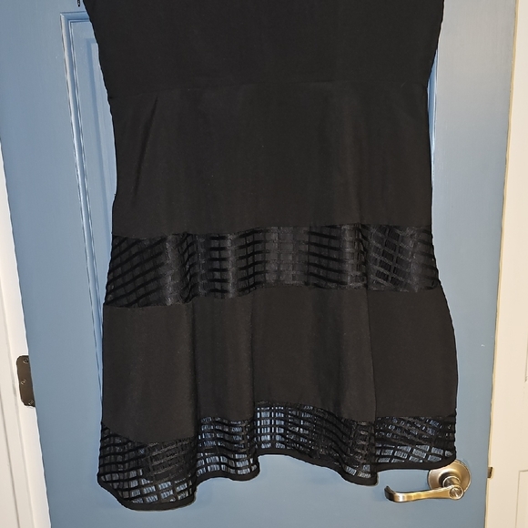 Signature Collection Black Sleeveless Mini Dress Lace Size Xlarge Zip Casual - Picture 9 of 9
